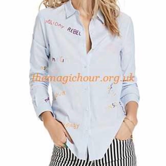 Scotch & Soda Tops - Scotch & Soda Embroidered Button Down